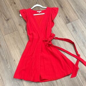 Madewell Red Wrap Dress